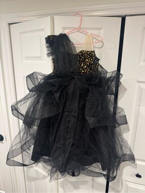 Black Sequin Tulle Formal Dress for Girls - Sparkling Party Gown